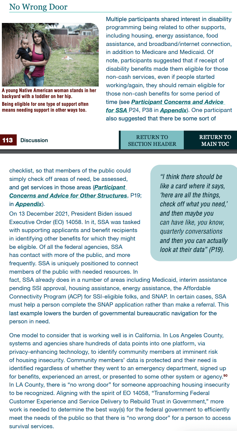 A screenshot of this pdf: https://www.ssa.gov/disabilityresearch/documents/VIP-6364_Understanding_Experiences-OC_study.pdf