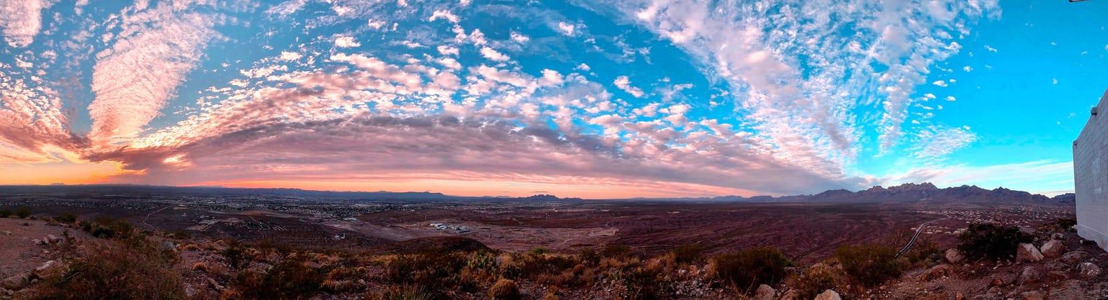 The sky above Las Cruces, New Mexico from the top of A Mountain.
